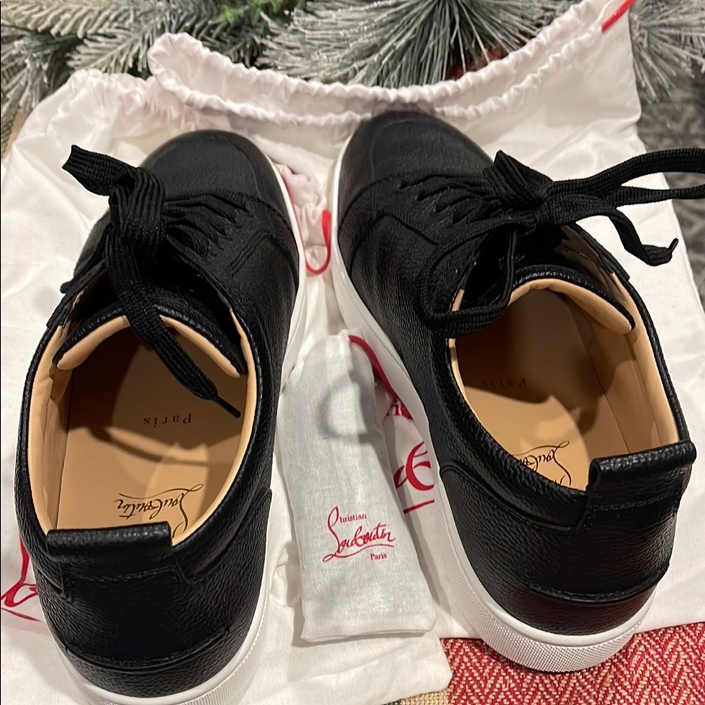 Christian Louboutin Black Leather Men's Sneakers